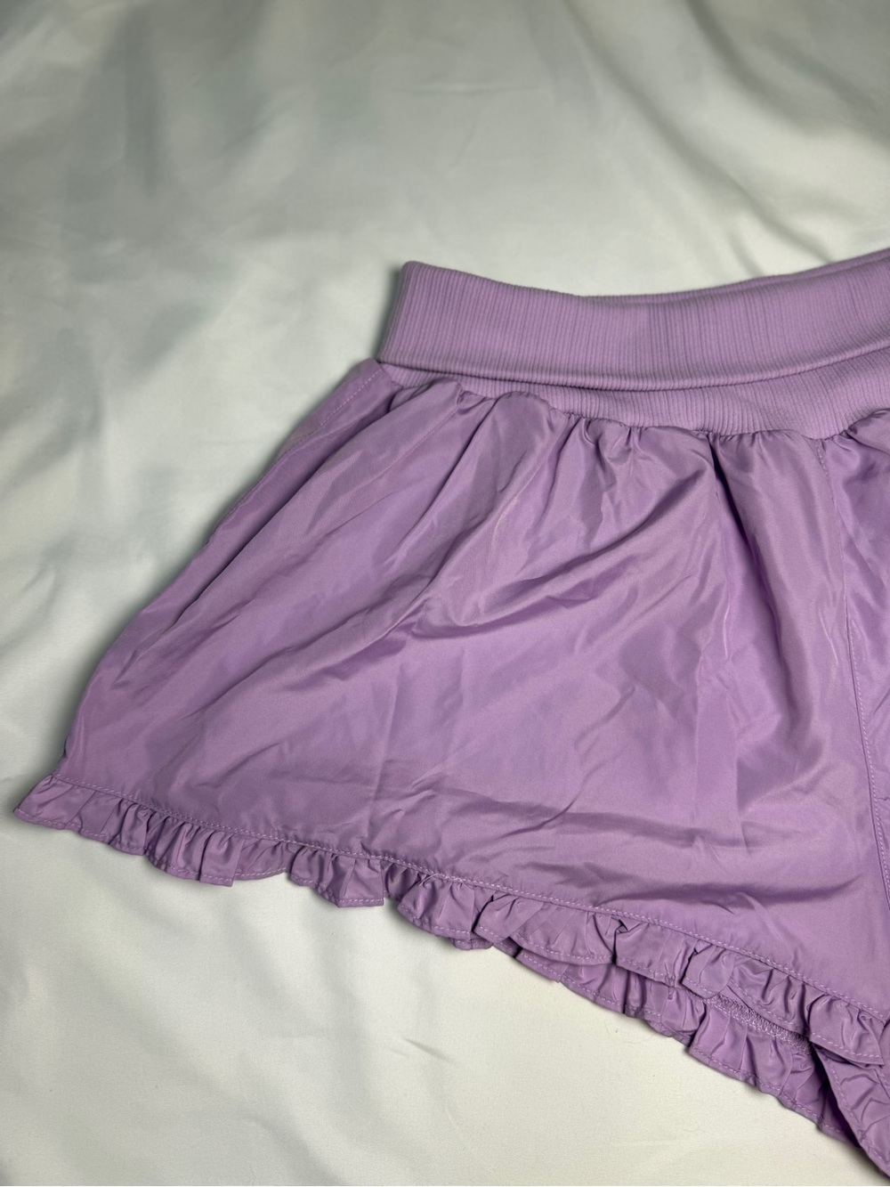 Foldover Ruffle Lounge Shorts - Picture 3 of 4